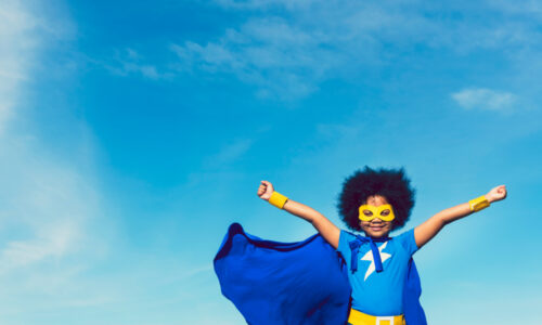 6 Ways to Power Up Your Marketing Message girl in a superhero outfit