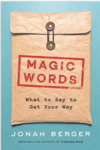 Cover of the book, Magic Words, by Jonah Berger