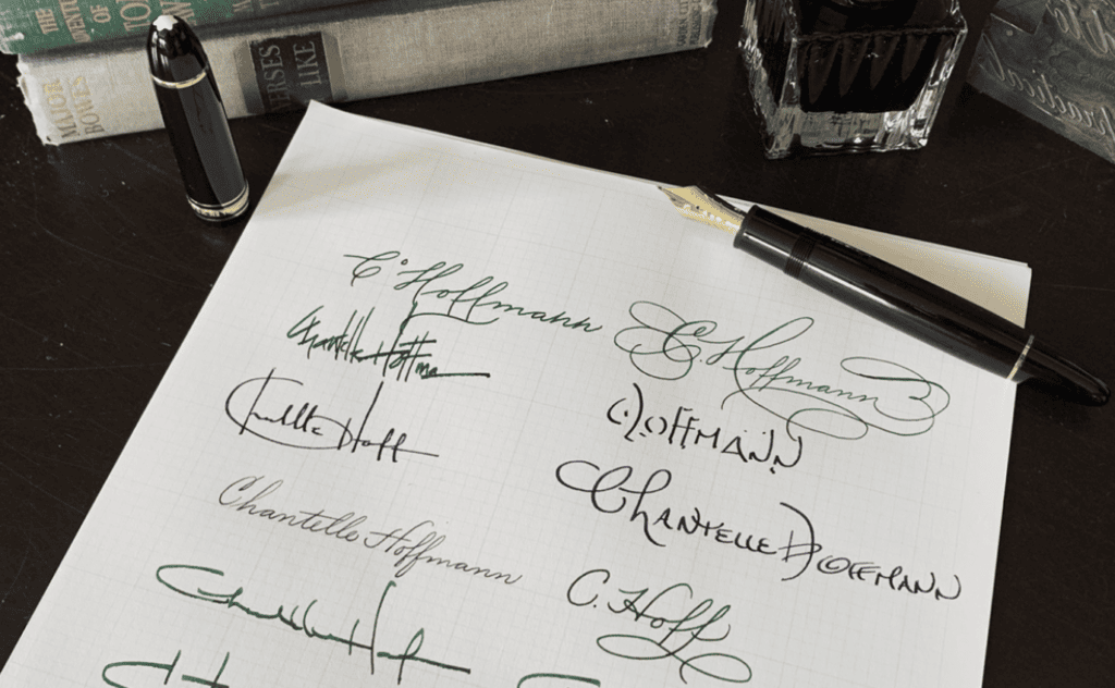 Handwritten signatures